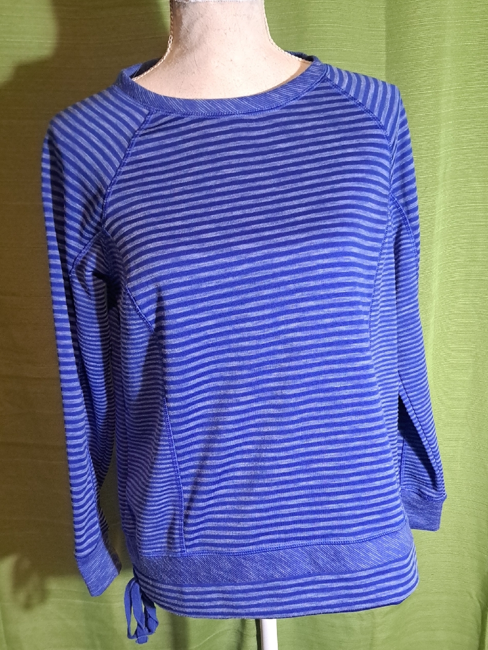 Blue Striped Women's Long-Sleeve Sweater